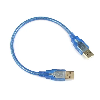  1 kom. Produžni Kabel, USB 2.0, Prozirne Plave Od čovjeka Do Čovjeka USB Produžni kabel Bakrene Jezgre USB 0,3 M Kabel