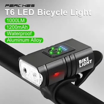  1000 Lumena T6 Led Svjetiljka Biciklistička Svjetlo Prednji MTB Cestovni Bicikl Lampe USB Punjiva Lampa Od Aluminijske Legure Pribor Za Bicikl