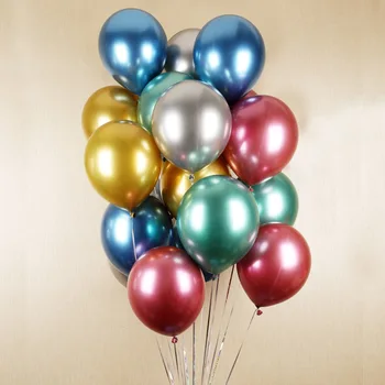  10шт Metalne Latex Baloni Metalna Kugla Globos Vjenčanje je Dan Rođenja Nakit Dječja Oprema Balon