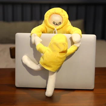  18-65 cm WOONGJANG Plišane Lutke Žuta Banana Osoba Pliš Igračku Zabavne Korejski Popularne Lutke Za Spavanje Mekana Igračka Dječji rođendanski Poklon
