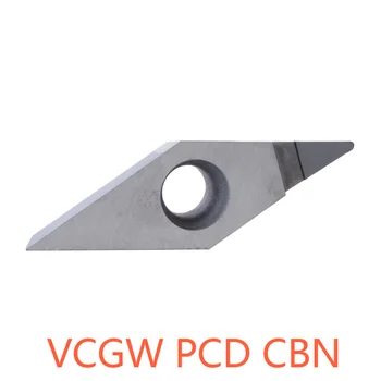  1PC VCGW Diamond PCD umetanje CBN Umetanje tokarilica CNC rezač indeksirana твердосплавные umetanje VCGW 11 alati za tokarenje