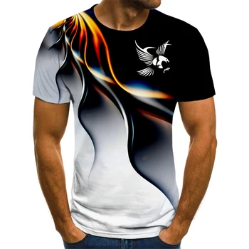 2022 Modni brand Eagle, Muška majica s 3D ispis, Vanjska Odjeća, Kratki Rukav, Muške/ženske Majice u stilu hip-hop, Sportska majica, muška
