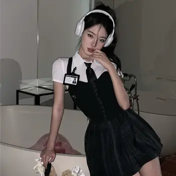  2023 novi godišnji korejski japanski modni seksi stil, uniforma jk, košulja sa strukom, pokrivač плиссированная suknja s подтяжками za žene g848