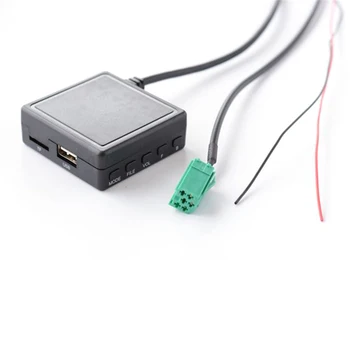  3,5 MM Auto-Audio Mikrofon Medija AUX TF USB Music Bežični Adapter za Mini-Prijavu ISO 6Pin Renault Stereo