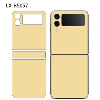  3 M Monotono Boja Naljepnica za Samsung Galaxy Z Flip 4 3 Stražnji Poklopac + Petlja Zaštitna Folija za Kožu Flip4 Flip3 Papir za pakiranje