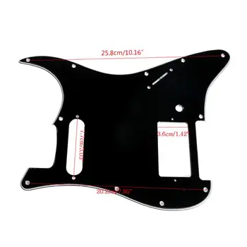  3-Sloj Crna ukrasna Maska Za Gitaru Fender Stratocaster HS Single Pipdog Humbucker