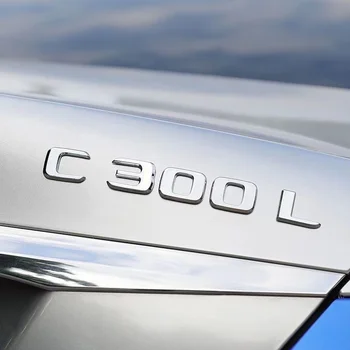  3D Originalni ABS Prtljažniku Automobila Slova, Logo je Simbol Simbol Naljepnice Naljepnice Za Mercedes Benz C Class C43 C320 C63 C200 C260 C300 W204