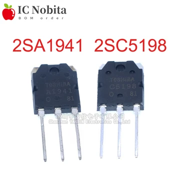  4KOM 2SA1941 2SC5198 TO-3P = 2 par (2 KOMADA C5198 + 2 KOMADA A1941) TO3P Tranzistora IC Novi Originalni