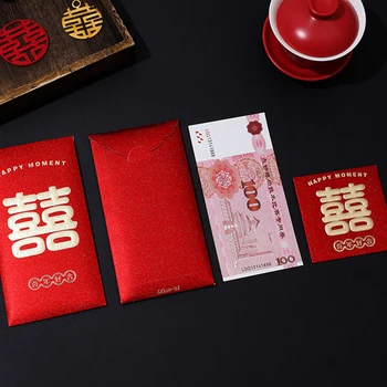  6pcs Za Poklon na kineski Proljetni festival U crvenoj Kuverti Darove Kineski Crveni Najbolje Želje Kineska Nova Godina je nešto Malo
