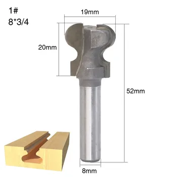  8 mm spojni Glodala za Drvo, Industrijsku Dual Prst Malo obradu drveta Alati za Glodanje Drveta CutterDOUBLE PRST MALO