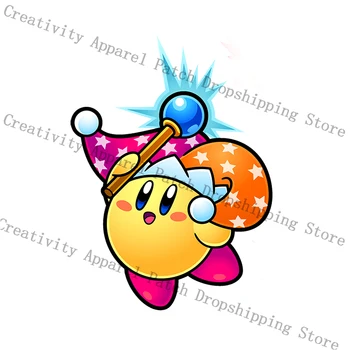  Anime Kawaii Zvijezda Kirby DIY prijenos topline u kombinaciji Zakrpe za Odjeću za Djevojčice I Dječake Glačanje Naljepnice Majica Šivanje Odjeće Torba Decration