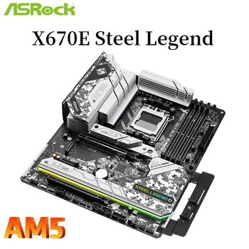  ASROCK X670E Steel Legenda WiFi 6E ATX AMD-X670 DDR5 6600 (OC) Mhz M. 2 2,5 GbE 128 G Priključak AM5 Podrška Ryzen 7000 Matična ploča Nova
