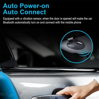  Auto Bluetooth V5.0 Bežični Auto Zvučnici Za auto, Kompatibilnu dodatnu opremu za Automobil bez uporabe ruku, Bluetooth, Štitnik Za sunce, Auto Oprema