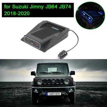  Auto Držač Telefona Bežični Punjač sa 2 Priključka za Suzuki Jimny JB64 JB64W JB74 JB74W 2018-2020 Dvostruki USB Auto Punjač Adapter