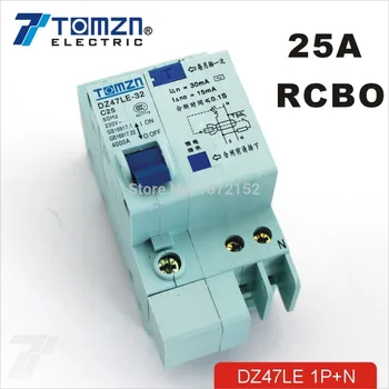  Automatski prekidač rezidualne struje DZ47LE 1P + N 25A C tipa 230 v ~ 50 Hz/ 60 Hz sa zaštitom od preopterećenja i curenja RCBO