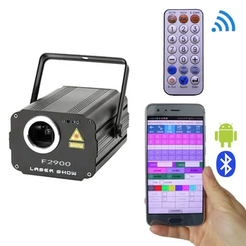  Ažuriranu verziju aplikacije za mobilni telefon F2900 DIY APP Control RGB Animirani Scenic Klupska Laserski Snop dj diskoteke večernje bar