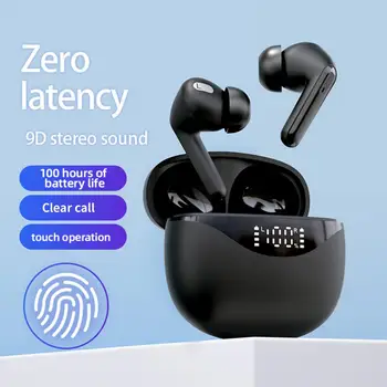  Bežične slušalice sa redukcijom šuma, Led Digitalni zaslon kompatibilan s Bluetooth 5.1, Vodootporan bežične slušalice IPX5 osjetljiv na dodir