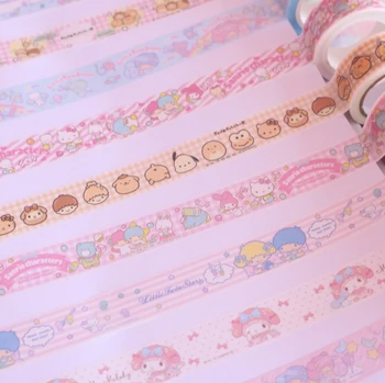  Cinnamoroll Littletwinstars Kawaii Ručno Račun Traka Student Anime Sanrioed DIY Ručno Crtani film Fotografija Ukrasne Naljepnice Ženske
