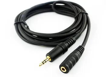  Crna 5 metara od 3,5 mm, muški i ženski audio produžni kabel, aux kabel za računalo PC slušalice laptop tablet, zvučnik, pojačivač