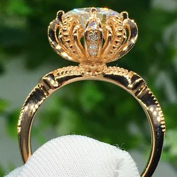  Cvijet 14 Za Zlato AAAAA Cirkon Prsten za Vjenčanje Zaručnički Prsten za za Žene Vjenčanje Obećanje Večernje Uređenje Poklon