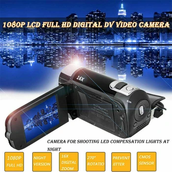  DLS Profesionalna Kamera 1080P HD Digitalni Kamkorder TFT LCD 24MP 16X Zoom DV AV Vid 16 Megapiksela Sportska Kamera