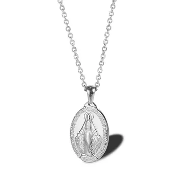  Donje Ogrlicu s Medaljom Gospe od guadalupe od Nehrđajućeg Čelika s Ovjesom Djevice Marije, Ogrlice Za Žene, Nakit