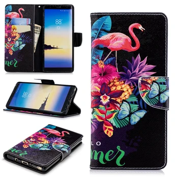  Flip Boji Presvlake od Umjetne Kože sa Uzorkom i Stalak za Samsung Galaxy Note 8 N9500 futrole za Mobilne Telefone sa Vlasnicima Kartice, Torbice