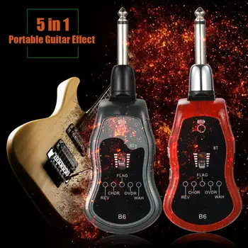  Gitara efekti Prijenosni bluetooth Odašiljač 5 u 1 za električnu gitaru REV-CHOR-FLAG-OVDR-WAH Prebacivanje ciklusa