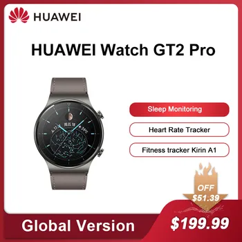  Globalna verzija Originalnog Pametnih sati HUAWEI Watch GT 2 Pro 14 Dana trajanja baterije GPS Fitness Tracker Bežični Punjenje Kirin A1