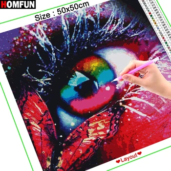  HOMFUN Diy 5d Diamond Slika 'Leptir boje očiju