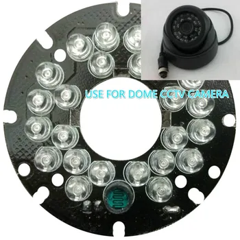  Infracrvena Svjetla Odbora IR LED Glačanje 24 Led diode Ir IR 5 mm 90 Stupnjeva 850 nm Za Cctv Kamere objektiv 3,6 mm IP kamera