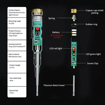  Inteligentni Tester napona Ručka ac beskontaktni Indukcijski Test Olovka Voltmetar Detektor Snage Električni Odvijač Indikator
