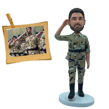  Izrađen po mjeri figurica vojnika Болванчика od polimer gline na temelju slika, Personalizirani poklon za muža i drugovi