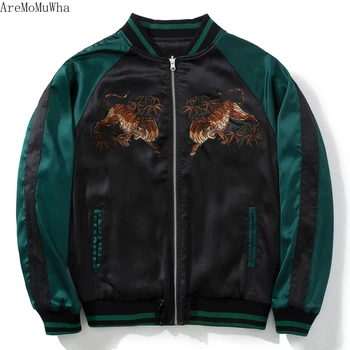  Jesensko-zimska nova jakna Yokosuka heavy industry s vezom tigar, jednosmjerna jakna, muška prilagođenu za baseball oblik