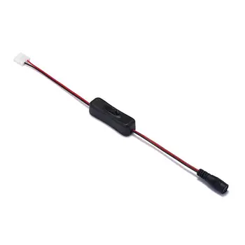  Kabel za Napajanje istosmjernog napajanja ON/OFF Prekidač 5 12 24 2-Pinski Konektor za 5,5 mm 2,1 mm Priključak Žice Za 10 mm SMD 5050 LED Rigit Trake Svjetla