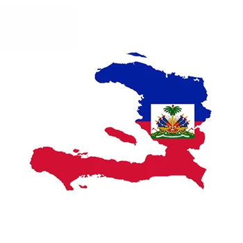  Karta Haitija Zastava Auto Oznaka Vodootporna Krema Za sunčanje Pribor Silueta Vinil za Branik Kaciga Hladnjak Laptop Vrata, 13 cm * 9 cm