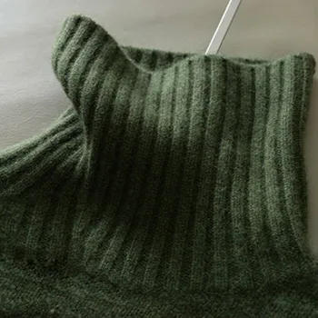  Kašmir džemper, ženski pulover s visokim воротом, pletene vuneni pulover, dugo bez debeli topli džemper, trendy i casual ženski džemper