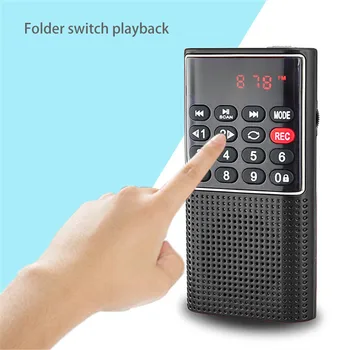  Kebidumei Punjiva Mini Prijenosni Radio Prijenosni Zvučnik Digitalni FM USB TF MP3 Player Mali Vanjski Zvučnik