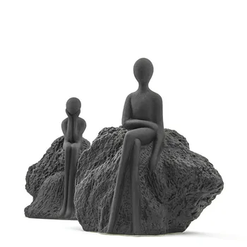  Kreativne Apstraktne Figure Keramički Obrt Skulptura Sjedi Ukras Ukras Dnevni Boravak Namještaj Za Ured Moderni Kućni Dekor