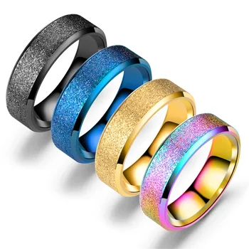  Kvalitetan šareni prsten muški šarm inox matirano prsten ženska moda za vjenčanje nakit poklon
