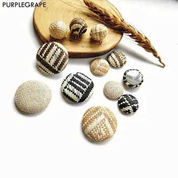  Ljubičasto-lila boje minimalistički bambus privjesak s gumbima, naušnice od perli, pribor, ovjes ručni rad, materijal, ambalaža od 10