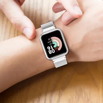  Magnetska petlja + Torbica zaštitnik Za Redmi Watch 2 Lite Narukvica od nehrđajućeg čelika za Xiaomi Watch Lite Metalni remen Poklopac okvir Ljuska