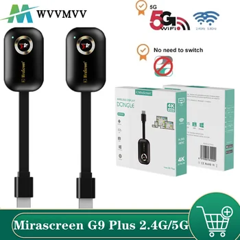  Mirascreen G9 Plus 2,4 G / 5G 4K Miracast Wifi za DLNA Svirati HD TV Stick Wifi Prikaz Prijemnik Ključ za IOS, Android, windows