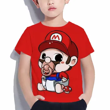  Moda majica sa Mario, dječje odjeće, Top, majica za dječake, Igre t-shirt s 3D ispis, zabavna animacija, kratki rukav, Odjeća za djevojčice