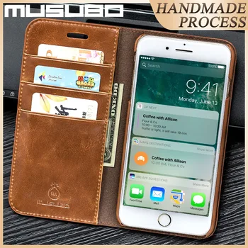  Musubo Luksuzna Kožna Torbica-kartica Za iPhone 12 Pro Max 13 11 Pro Xs XR Max 8 Plus 7 6s Plus SE s Postoljem, Flip-novčanik, torbica-capa