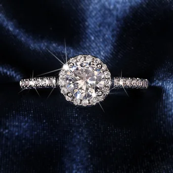  Nakit s Prirodnim Dijamantom 1 Karat, Trenutno Srebro 925 Sterling, obojeni Prsten za Žene, Nakit, Prsten Bizuteria Anillos De Srebro 925, Nakit, Prsten