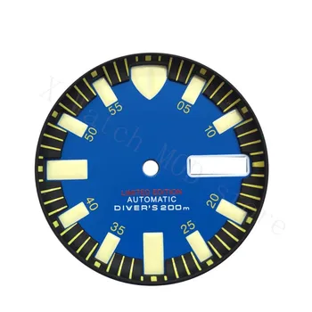  NH35 Seiko satovi Čudovište žuta brojčanik crne boje sa logom s novi stil morh sat NH36 mehanizam Skx007/009 28,5 mm