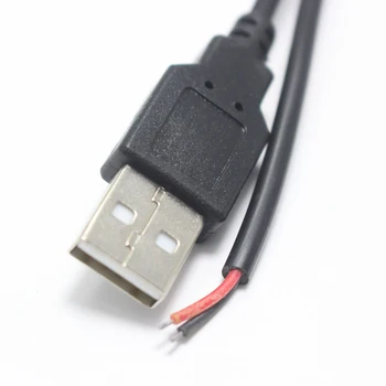  NinthQua 1 kom. USB 2.0 A Tip Штекерный priključak za 22AWG kabel žica 50 cm za DIY OEM Crna boja