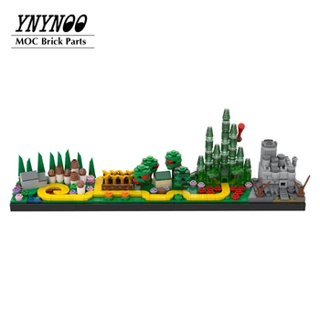  NOVA Arhitektura Скайлайны Serije Parkovi jurske Skyline i Čarobnjak iz Oza Skyline City Modularne Zgrade Skup DIY Toys Model
