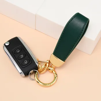  Nova kožna веревочная lanac za ključeve s kopčom u obliku Potkove, funky metalni auto lanac za ključeve, ženska anti-lost par, individualnost, automobilski ovjes